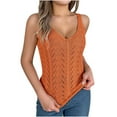 thumbnail image 2 of Ynynloco Women's Crochet Vest Button Down Sleeveless Hollow Boho Knit Crop Tank Tops Summer Cardigan, 2 of 5