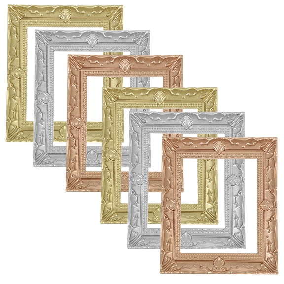 WRITWAA Tiny House Resin Frames Assorted Color Lightweight Decor 6Pcs