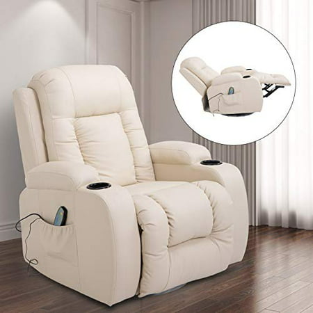 Homcom Luxury Heated Vibrating Recliner, Homcom Luxury Reclining Leather Massage Chair
