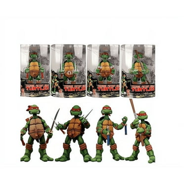 Teenage Mutant Ninja Turtles Action Figures Toys with Red Headband 4 PCS - TMNT Mini Action Figures Kids - Toy For Kids Gift Decorations Collection
