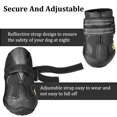 thumbnail image 3 of Covertsafe& Botas Para Perros Antideslizantes, Impermeables, Zapatos Para Perros Al Aire Libre, Para Perros Medianos A Grandes, 4 Piezas Con Suela Resistente, Color Negro, 3 of 5