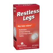 NatraBio Restless Legs Homeopathic Formula | For Temporary Relief from Restlessness, Twitching & Constant Urge to Move | Non-Drowsy | 60 Tablets