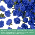 thumbnail image 2 of Uxcell 50 Paquete Cabezas de Rosas Artificiales 1.2'' Pequeñas Cabezas de Rosa de Seda Falsa para Decoraciones de Ramo de Boda Fiesta Azul Oscuro, 2 of 7
