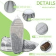 thumbnail image 2 of 200 unidades/100 pares de fundas desechables para zapatos, cubiertas para botas elásticas no tejidas, antideslizantes, duraderas, impermeables, Protector de zapatos (gris), 2 of 5