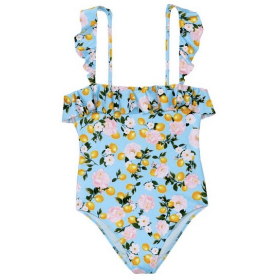 VICTORIA'S SECRET SWIM Monokini One-Piece Swimsuit Ruffle Shoulder Lemon Medium