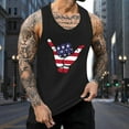 thumbnail image 2 of Linfrsh 4th of July Tank Tops for Men Patriotic American Flag Shirt Funny Fourth of July Outfits Muscle Tank Tops for Men Grey,M, 2 of 5