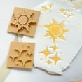 thumbnail image 2 of Bohemian Warm Sun and Stars Clay Stamp Stencil  DIY Pottery Embossing Tool, 2 of 2