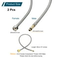 thumbnail image 2 of Conector de líneas de suministro de grifo de 2 piezas de 31" G1/2 hembra con rosca de compresión x conector macho M10 para cocina (plata), 2 of 6