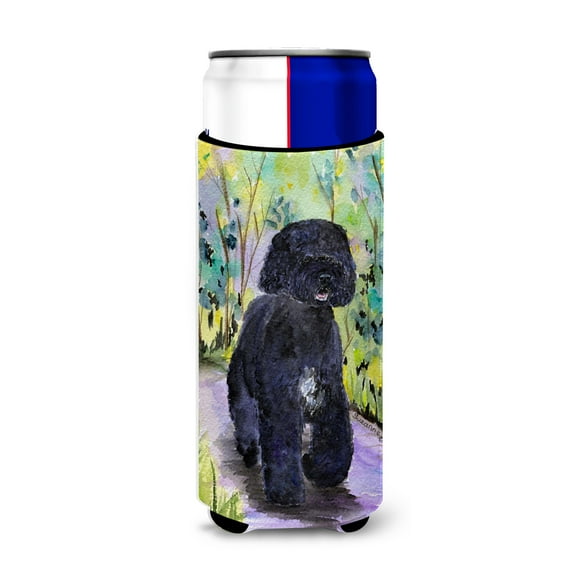 Caroline's Treasures SS8264MUK Portuguese Water Dog Ultra Hugger for slim cans, Slim Can, multicolor
