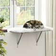 thumbnail image 3 of Topcobe Pet Cat Window Perch with Velvet Cushion, Cat Bed Shelf for Window Sill, White, 3 of 14