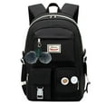 thumbnail image 1 of EIMELI Nylon School Backpack Large Capacity Girls School Bag Mochilas (Black), 1 of 10