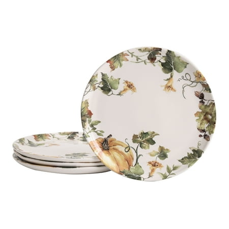 

Bico Woodland Critters 11 inch Dinner Plates Set of 4 for Pasta Salad Maincourse Microwave & Dishwasher Safe