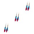 thumbnail image 3 of Jumpingount Pendientes de 2 uds., pendientes de borla bohemios de plumas, joyería informal, Navidad, Halloween, regalos de Acción de Gracias, Type1 NO1, 3 of 6