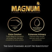 Trojan Magnum XL Large Size Lubricated Latex Condoms - 12 Count