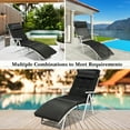 thumbnail image 5 of Costway Outdoor Folding Chaise Lounge Chair w/Cushion Black, 5 of 11