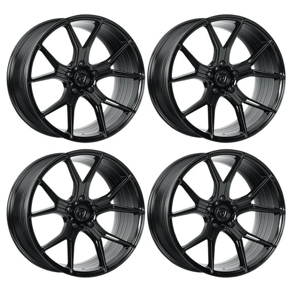 Dolce Element 18X8.5 5X120  35mm Gloss Black Wheel 18" Inch Rim New [SET OF 4]