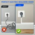 thumbnail image 6 of 1PC 2m/78.74inch Cord Management Channel,Invisible Decorative Wire Cover, Anti-Step Protector, Adhesive Soft Cable Racew, 6 of 9