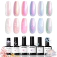 thumbnail image 1 of Set de esmaltes de uñas en gel Modelones Pearl, 6 colores, aurora iridiscente, 1 of 9