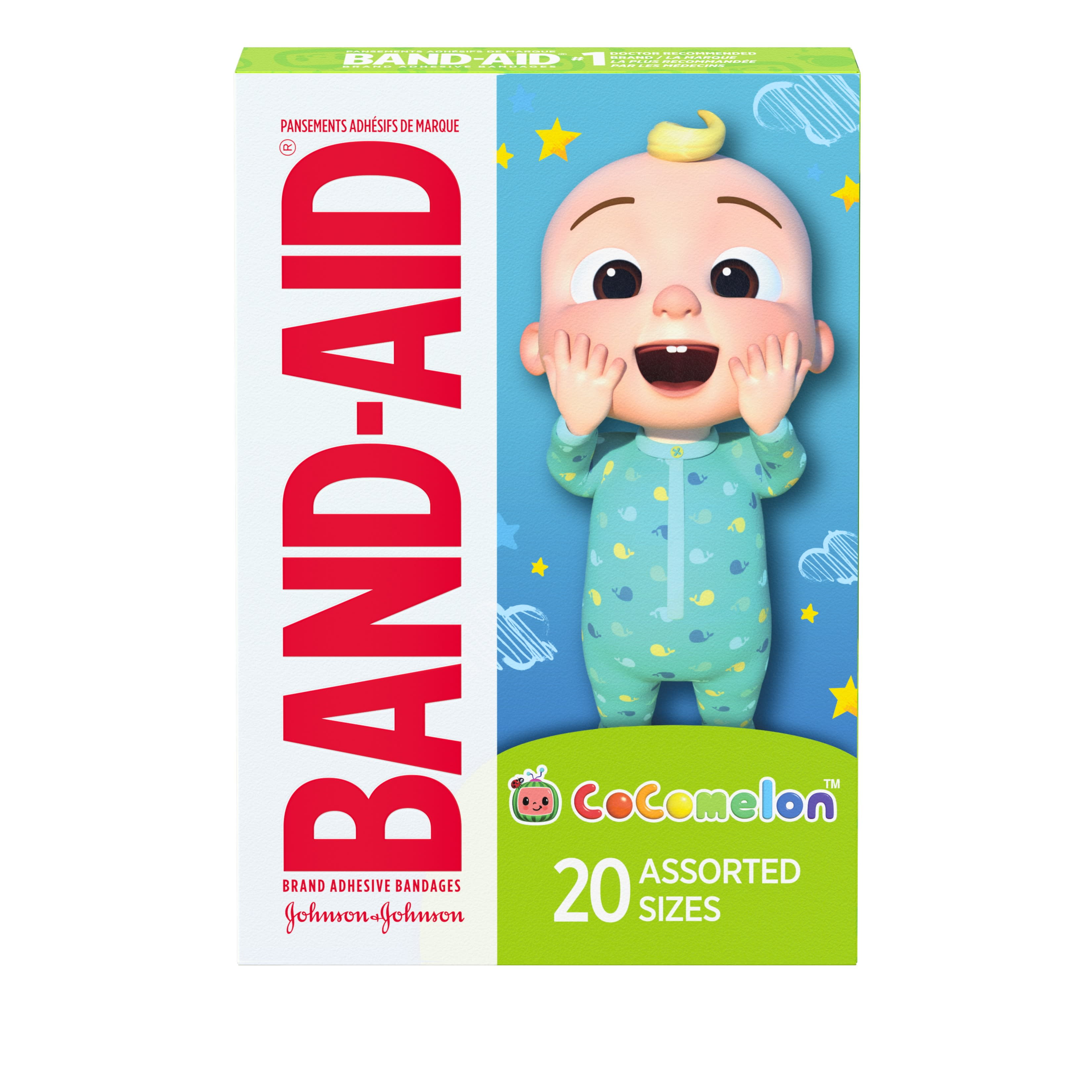 BandAid Brand Bandages for Kids, Moonbug Assorted, 20 Ct