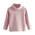thumbnail image 5 of CPNG Girls' Sweater Spring and Autumn High Neck Solid Long Sleeve Round Neck Top Party Birthday School(Green,2-3 Years), 5 of 5