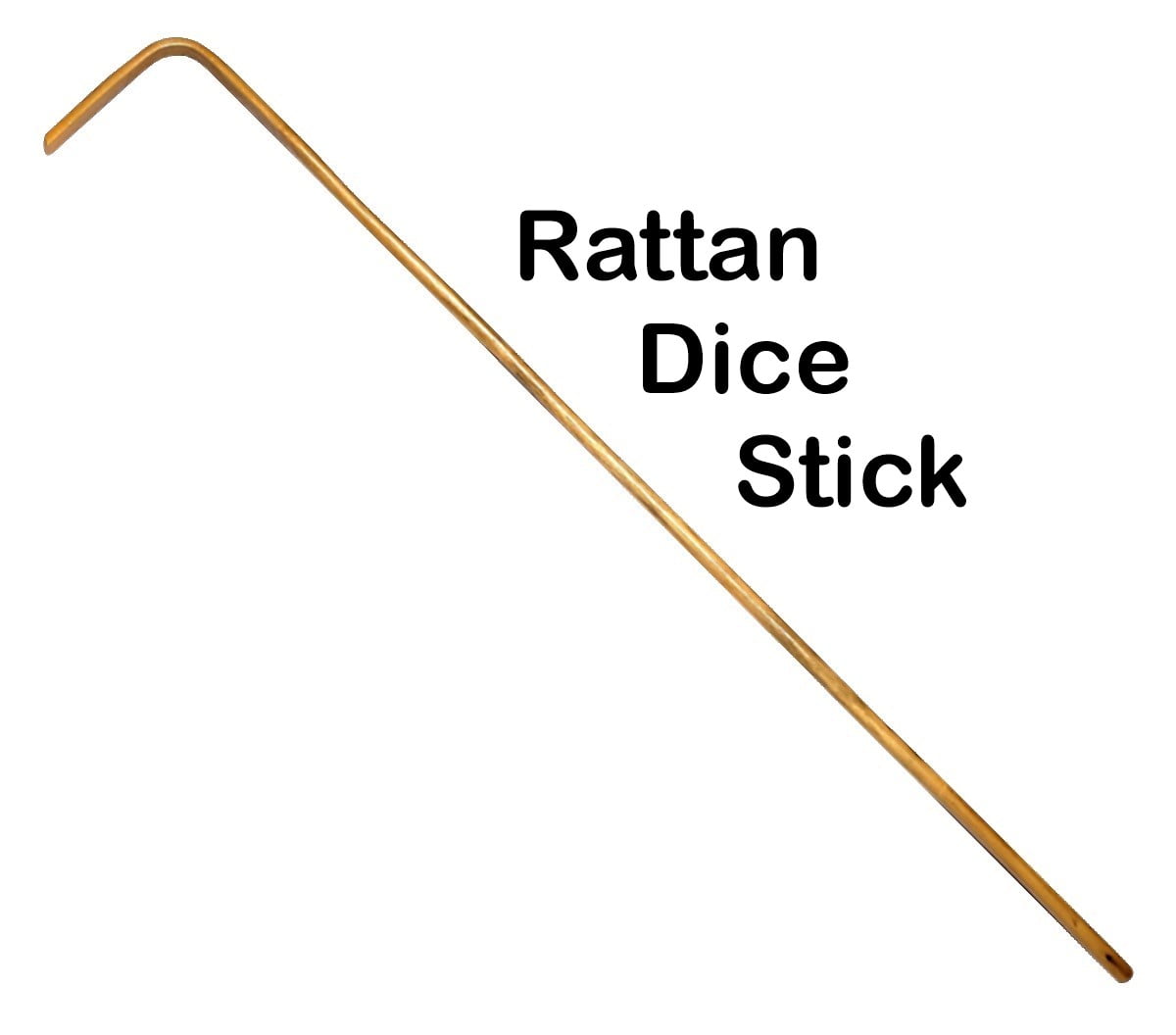 Cyber-Deals Craps Dealer 36" Rattan Dice Stick, Featuring Genuine Las Vegas Strip Casino Dice with Storage Pouch