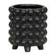 thumbnail image 6 of Sagebrook Home Set Of 2 6/8" Bubble Planters, Matte Black, Round, Ceramic, Contemporary, 8"H, Bubble, 6 of 8