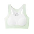 thumbnail image 3 of Training Bras for Girls Seamless Sports Bra Color Block Teen Bra Vest Style Lightweight Crop Top Bra,Green,XL, 3 of 6