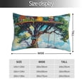 thumbnail image 2 of Salouo Whimsical Treehouse Painting Pattern Pillow Cases,1PC Pillow Covers with Envelope Closure Decorative Pillow Case for Bed Couch,Pillows Not Included-16"x24", 2 of 6