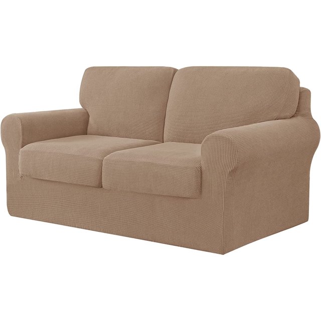 CHUN YI Stretch Checks Spandex Sofa Cover Separate Backrests Cushions Cover Slipcover