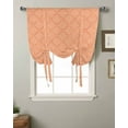 thumbnail image 2 of Peach Fuzz Rhombus Plaid Tie Up Curtains for Kitchen Bathroom Bedroom Windows 45 Inch Length, Classic Modern Geometric Abstract Art Balloon Drape Curtains Shade Rod Pocket Curtain Panel, 42"x54", 2 of 7