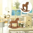 thumbnail image 2 of Chidian 2pcs Handmade Wooden Rocking Horse Toy Mini Desktop Rocking Horse Ornament, 2 of 7