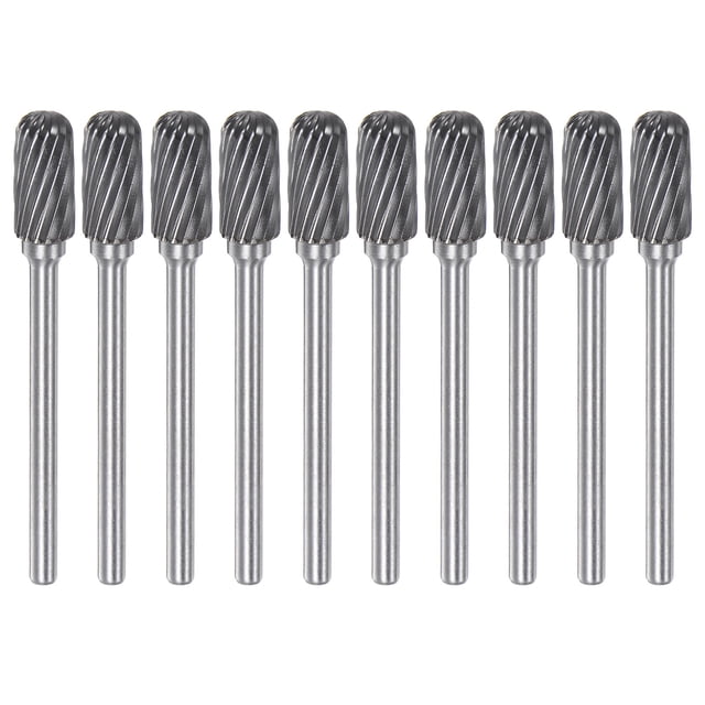Fresas rotativas de carburo Unique Bargains 10uds 1/8' (3mm) Mango 1/4' (6mm)