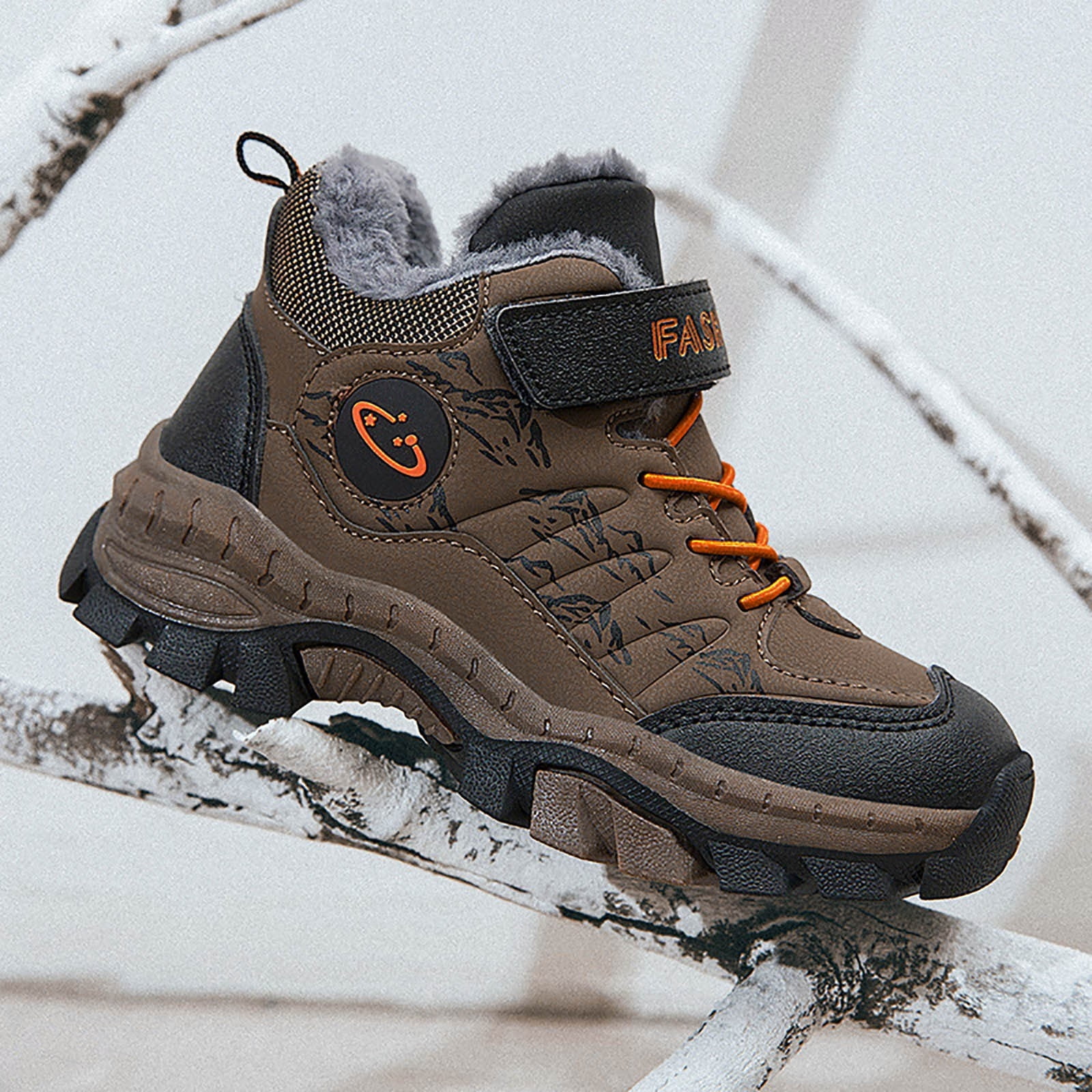 Children Shoes Boys Leather Snow Boots Winter And Thickened New Non And Warm Big Kid Little Kid Hiking Shoes Children Snow Boots Winter Classic Teenage Boots Boys Snow Boats Size 4 Snow Boot for Boys
