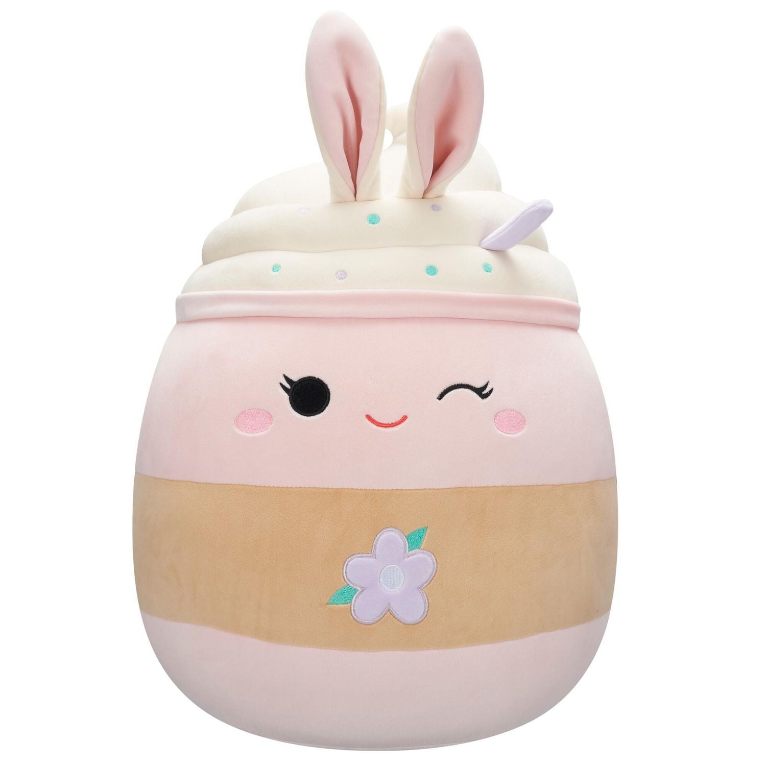 Squishmallows Easter 16" Plush - Suey the Pink Bunny Milkshake