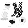 thumbnail image 6 of Junzan Black And White Polka Dot Mens Funny Socks For Men Women Colorful Fun Novelty Crew Patterned Socks, 6 of 9