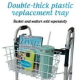 thumbnail image 3 of Top Glides Extra-Thick Walker Basket Clear Plastic Insert/Tray/Cup Holder (Clear), 3 of 9