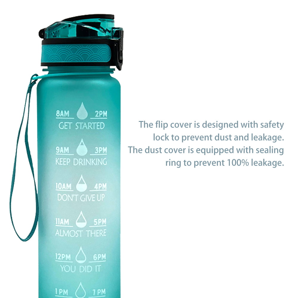 Fyrome 32 oz Plastic Sport Water Bottle Kids Flip Top Lid with
