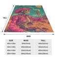 thumbnail image 3 of Honeii Western Desert Skull Cowboy (2) Print Fleece Blanket - Throw Blanket for Bed, Sofa, Couch, Camping, and Travel , Microplush Ultra Soft Warm Blanket-80"x60", 3 of 7