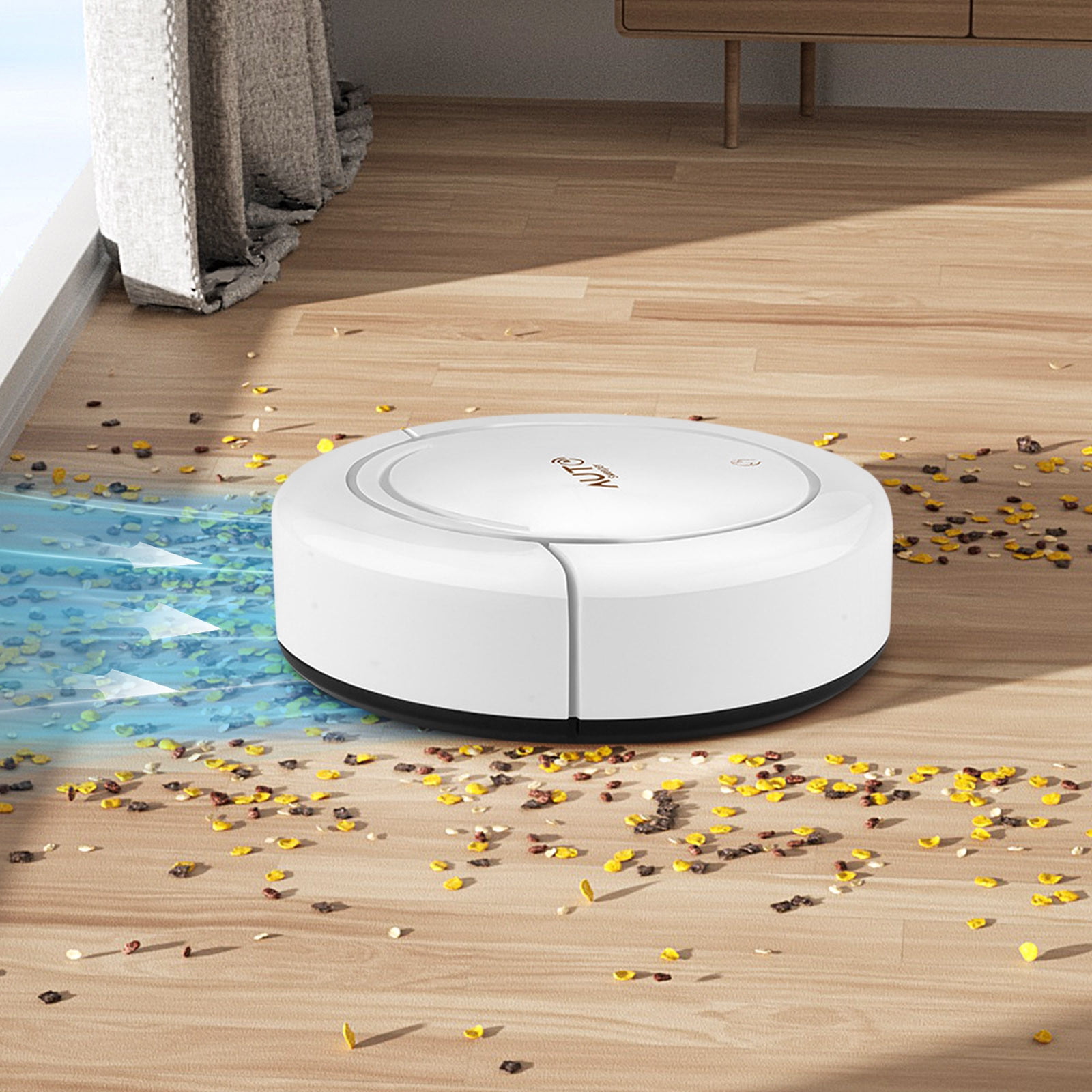 SPOORYYO Robot Vacuum Cleaner, Automatic Sweeping Robot with 1000-1499Pa Suction for Carpets Hard Floors, 60 Min Runtime Rechargeable Household Cleaning Machine for Pet Hair