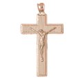 thumbnail image 1 of 14K Rose Gold Crucifix Pendant - 54 mm, 1 of 3