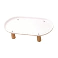 thumbnail image 4 of Soporte elevado para comedero de gatos, soporte de madera con patas, estante lavable para cuencos, antivómitos. Blanco 38cmx21cm, 4 of 9