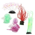thumbnail image 3 of Adornos de plantas de coral brillantes, 5 piezas de silicona, decoración de acuario, plantas de coral, decoración de plantas de coral, ingeniería de precisión, 3 of 9