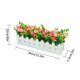 thumbnail image 2 of Valla de madera, flor artificial, centro de mesa, tela de simulación, flor, plástico, decoración floral falsa, rosa Eigraketly HA7818-01B, 2 of 5