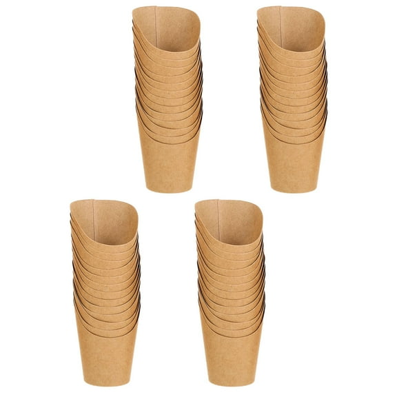 SEWCHICS 50Pcs Kraft Paper Small Charcuterie Cups Food Containers Light Brown for Parties Snacks and Appetizers