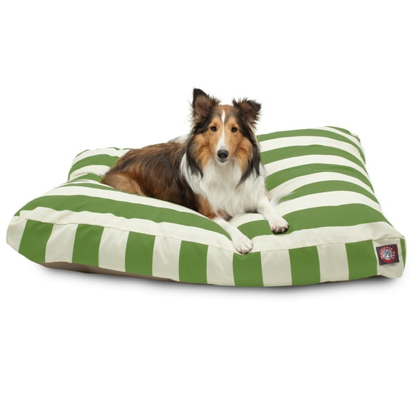 Majestic Pet | Vertical Stripe Rectangle Pet Bed For Dogs, Removable Cover, Sage, Large
