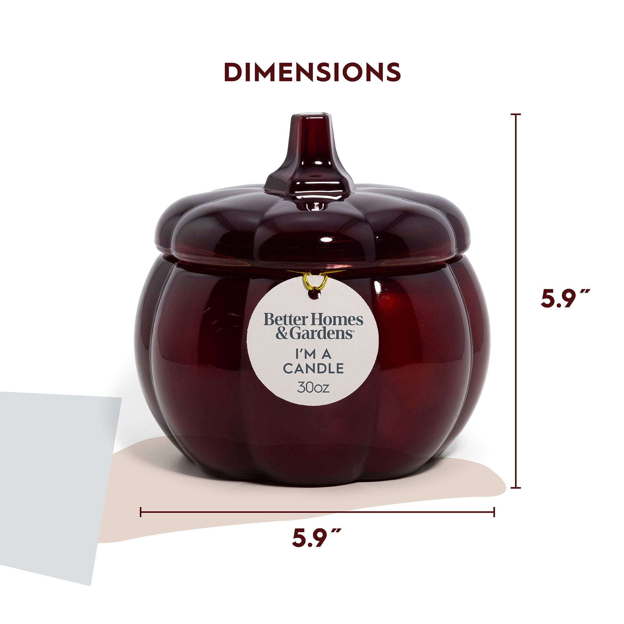 Better Homes and Gardens 3-Wick Pumpkin Jar Candle, Spicy Cinnamon Stick, 30 oz