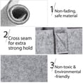 thumbnail image 2 of Bolsa de fieltro, bolsa para leña, cesto para leña, estante para periódicos de fieltro, cesto para periódicos, cesto de almacenamiento de alta calidad que se puede cargar con mucha madera, 2 of 6