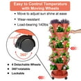 thumbnail image 5 of Active Mind Ltd Vertical Garden Kit - 7-Tier Stackable Planter System with Wheels & Drainage Holes, Perfect for Indoor/Outdoor Vegetable & Herb Gardening, Red, 5 of 7