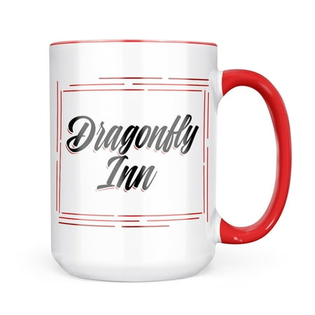 

Neonblond Vintage Lettering Dragonfly Inn Mug gift for Coffee Tea lovers