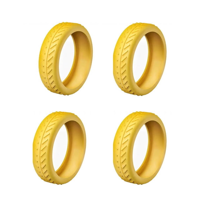 1/4/8 Pcs Housse en Silicone pour Roues de Valise, Housse de Protection pour Roues de Valise, Garde-Roues, Accessoires pour Bagage Cabine, Housse de Roues pour Réduire le Bruit, Jaune, 4 Pcs
